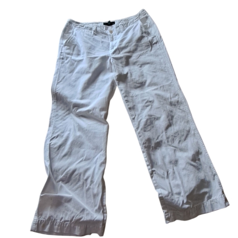 White Cotton Wide Leg Pants. 👖